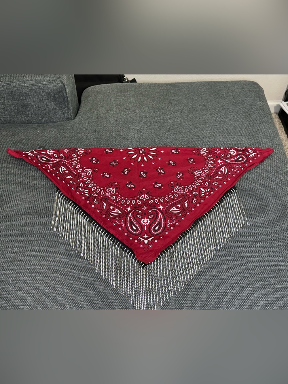 Idyllwind fueled by Miranda Lambert Abby Ann Rhinestone Fringe Red Bandana - Picture 4 of 11